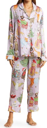 Karen Mabon Christmas Cats Recycled Polyester Pajamas