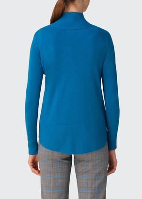 Akris Punto Wool-Cashmere Ribbed Cardigan Sweater