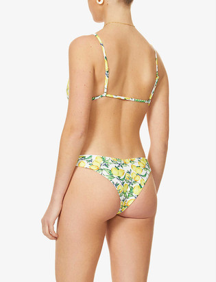 WeWoreWhat Lemon-print triangle bikini top