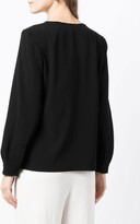 Thumbnail for your product : Paule Ka Embroidered Button-Neck Top