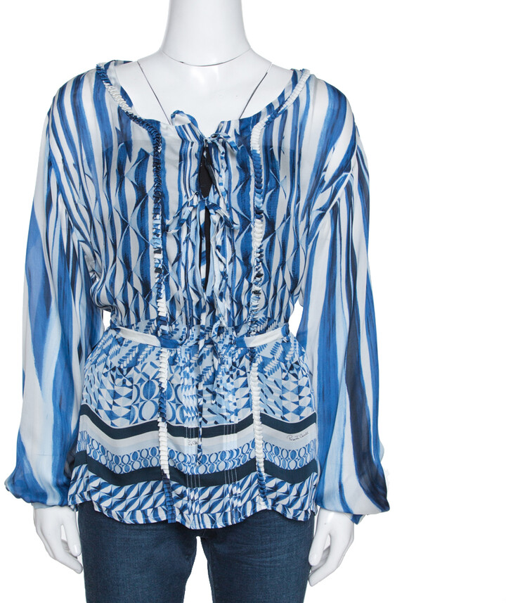 Roberto Cavalli Silk Blouses | Shop the world's largest collection 