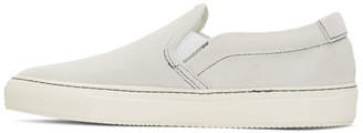 Common Projects White Suede Slip-On Sneakers