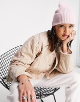 Thumbnail for your product : Topshop quilted ovoid shirt jacket in stone