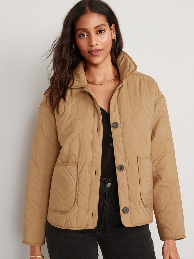 Old Navy Oversized Quilted Utility Jacket for Women ShopStyle