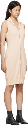 MM6 MAISON MARGIELA Off-White Knit Zip-Up Dress