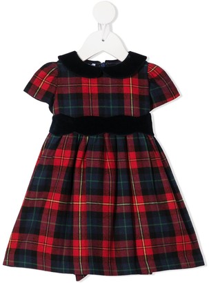 girls red plaid dress