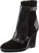 Thumbnail for your product : Derek Lam 10 Crosby Karli Suede Wedge Bootie, Black
