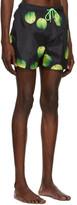 Thumbnail for your product : Paul Smith 50th Anniversary Black and Green Apple Swim Shorts