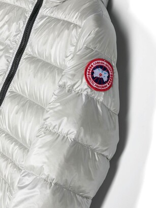 Canada Goose Kids Silver Cypress Hooded Quilted Jacket