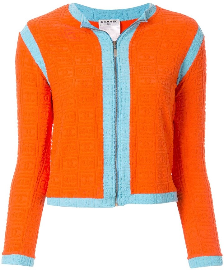 chanel zip up jacket