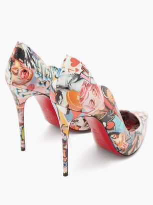 Christian Louboutin Hot Chick 100 Printed-leather Pumps - Multi