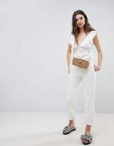 Thumbnail for your product : New Look Lace Frill Sleeve Peplum Crop Top