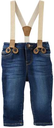 Osh Kosh Oshkosh Bgosh Baby Girl Sparkle Suspender Jeans
