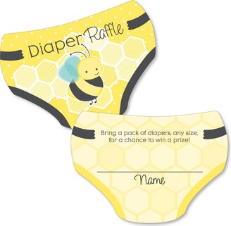 Big Dot Of Happiness Honey Bee - Ticket Inserts - Baby Shower Activities - Diaper Raffle Game - 24 Ct