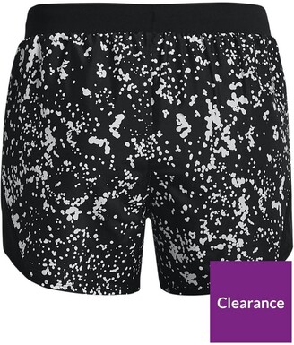 Under Armour Fly By 2.0 Printed Shorts - Black