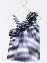 Thumbnail for your product : Miss Blumarine asymmetric vichy top