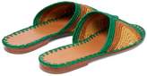 Thumbnail for your product : Carrie Forbes Salon Raffia Slides - Womens - Green Multi
