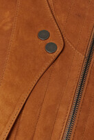 Thumbnail for your product : KHAITE Nicolette Quilted Suede Bomber Jacket - Brick