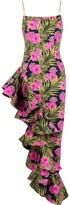 Thumbnail for your product : Giuseppe di Morabito Floral-Print Ruffle-Detail Dress