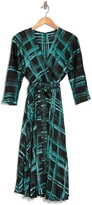 Thumbnail for your product : Gabby Skye Kimono Sleeve Textured Satin Midi Dress