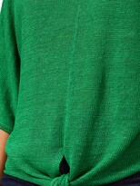 Thumbnail for your product : Phase Eight Roxana Tie Front Linen Knit Top, Forrest Green