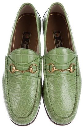 Gucci 2016 1953 Crocodile Loafers w/ Tags