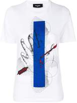 Thumbnail for your product : DSQUARED2 hand print T-shirt