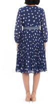 Thumbnail for your product : Maggy London Dot Print Long Sleeve Pleated Midi Dress