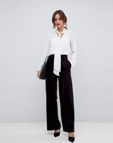 Thumbnail for your product : Y.A.S high waisted velvet cropped pant