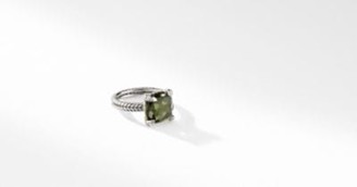David Yurman Chatelaine Ring With Green Orchid And Diamonds, 11Mm