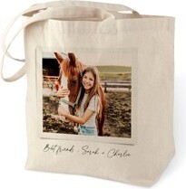 Shutterfly Cotton Tote Bags: Sentimental Note | 15x18 | White |