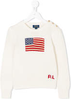 Thumbnail for your product : Ralph Lauren Kids flag knitted sweater