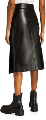 Balenciaga Flat Leather Wrap Skirt