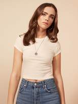 Thumbnail for your product : Reformation Rib Cropped Crew Tee