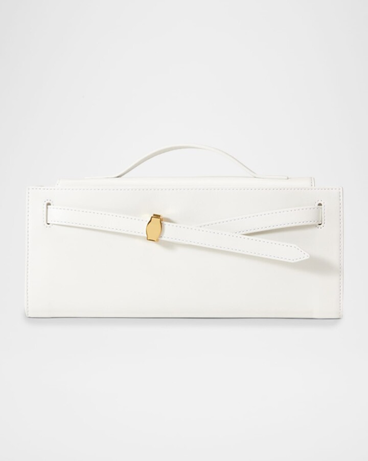 Veronica Beard Dash Belted Leather Clutch Bag