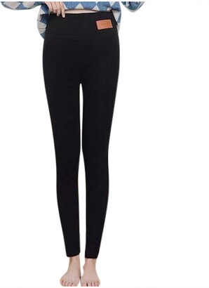 Generic Shirts for Women plus Size Warm Winter Solid Leggings Pants Tight  Wool Thick Trousers Velvet