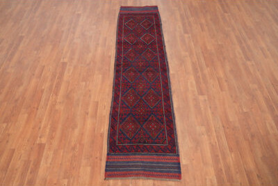 Isabelline Classic Traditional Runner Rug 2x8 in Rich Red and Blue Hues