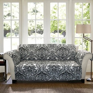 Black/ White Aubree Furniture Protecto Sofa Slipcover