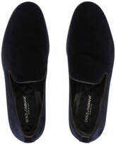 Thumbnail for your product : Dolce & Gabbana Open-Back Velvet Slippers