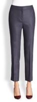 Thumbnail for your product : St. John Shimmer Birdseye Cropped Trousers