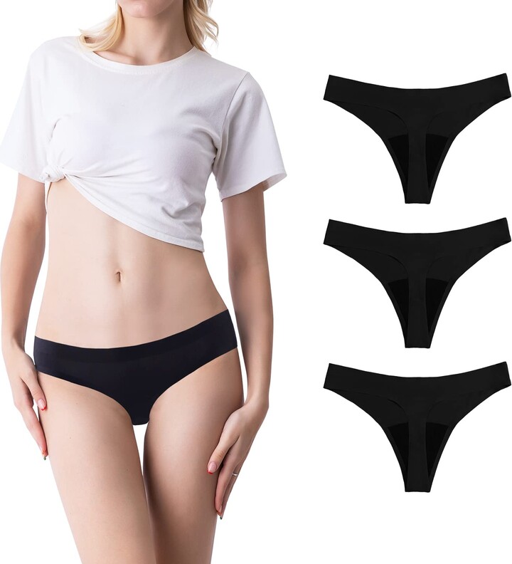 SHARICCA Women Postpartum Period Thongs 4 Layers Leakproof Underwear Panties  for teen ladies Multipack - ShopStyle Knickers