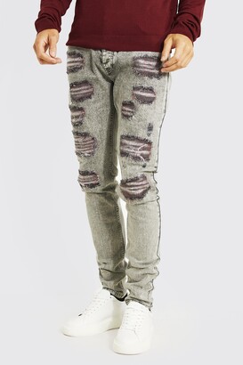 Ripped Jeans Men Grey | Shop the world's largest collection of fashion |  ShopStyle UK