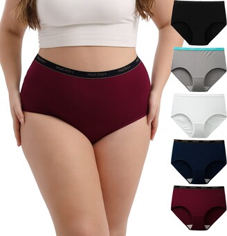 INNERSY Maxi Briefs for Women Plus Size Underwear Ladies Cotton Knickers High  Waist Pants 5 Pack (30-32 - ShopStyle