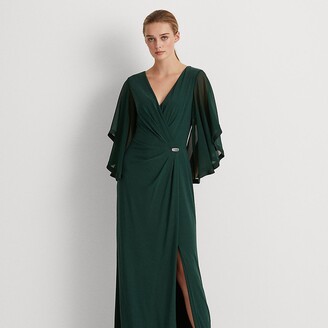 Lauren Ralph Lauren Ralph Lauren Jersey Three-Quarter-Sleeve Gown -  ShopStyle Evening Dresses