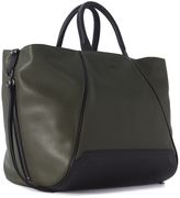 Thumbnail for your product : DKNY Tote Bag Convertible In Black And Green Leather