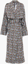 Thumbnail for your product : Victoria Beckham Belted Floral-print Shell Trench Coat