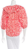 Thumbnail for your product : Diane von Furstenberg Abstract Print Ruffled Blouse