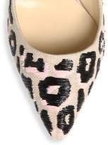 Thumbnail for your product : Jimmy Choo Romy Raffia Animal Pumps