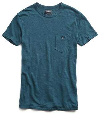 Todd Snyder LINEN JERSEY CLASSIC BUTTON POCKET T-SHIRT in CAPE VERDE