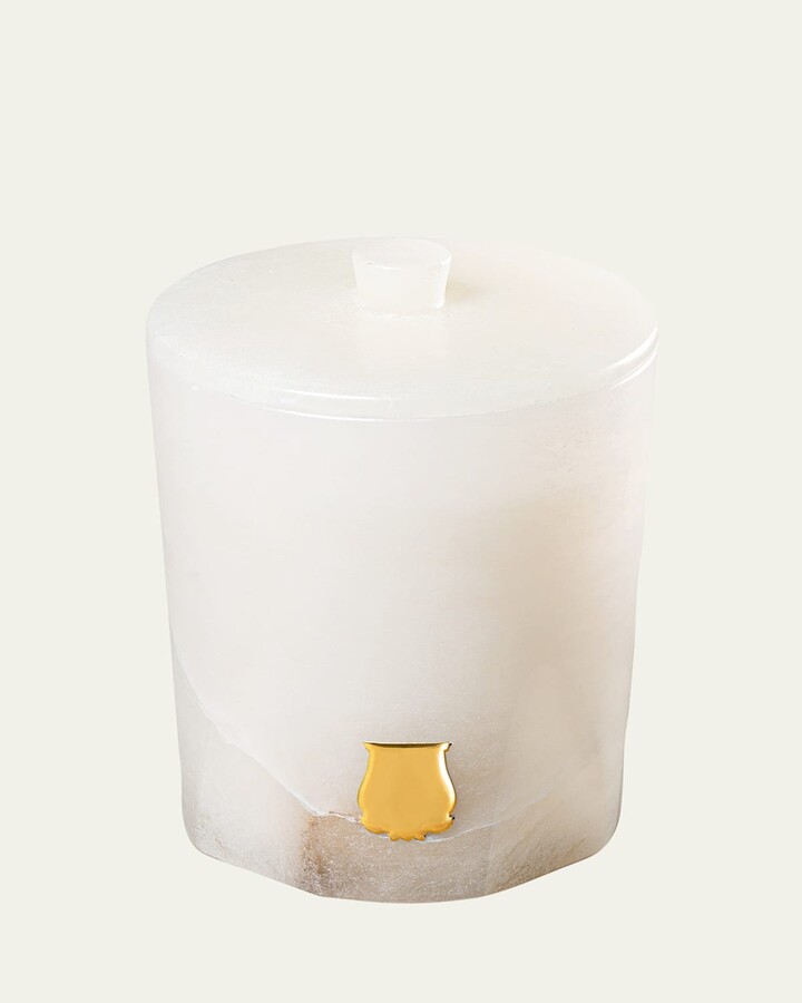 Cire Trudon Ernesto Alabaster Candle, Leather & Tobacco, 9.5 oz.